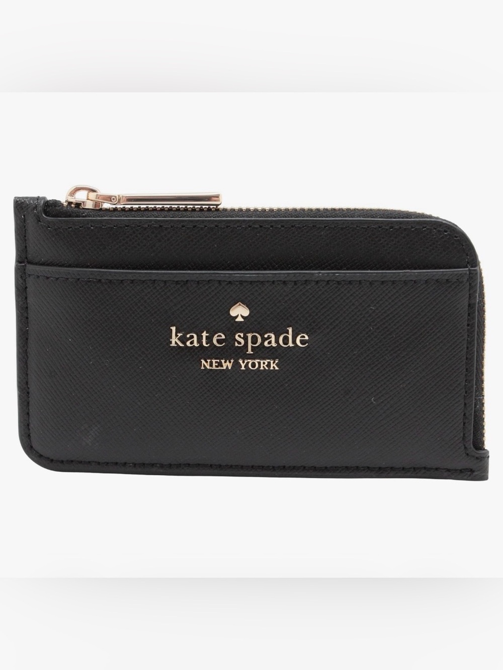 NWT Kate ♠️Spade Madison Top Zip Card Holder Black